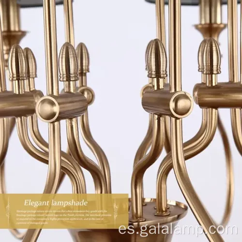 Elegante lámpara colgante de lámpara europea de oro europeo